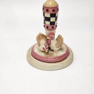 Vintage 1996 Loomco Stoneware Chicken Cookie Stamp Barnyard Design Decor Rustic